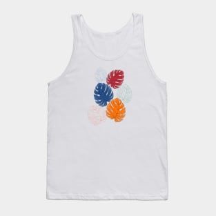 Monstera deliciosa in fall colors design Tank Top